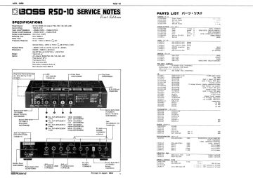 Boss RSD 10 schematic circuit diagram